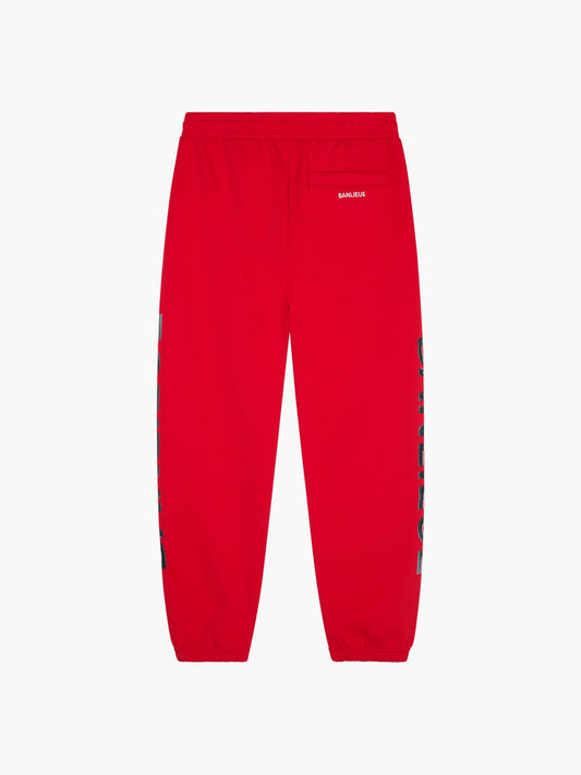 CHROME V2 SWEATPANTS | RED / SILVER
