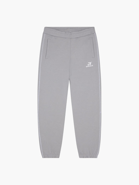 CONTRAST STITCH SWEATPANTS | ALLOY GREY / WHITE