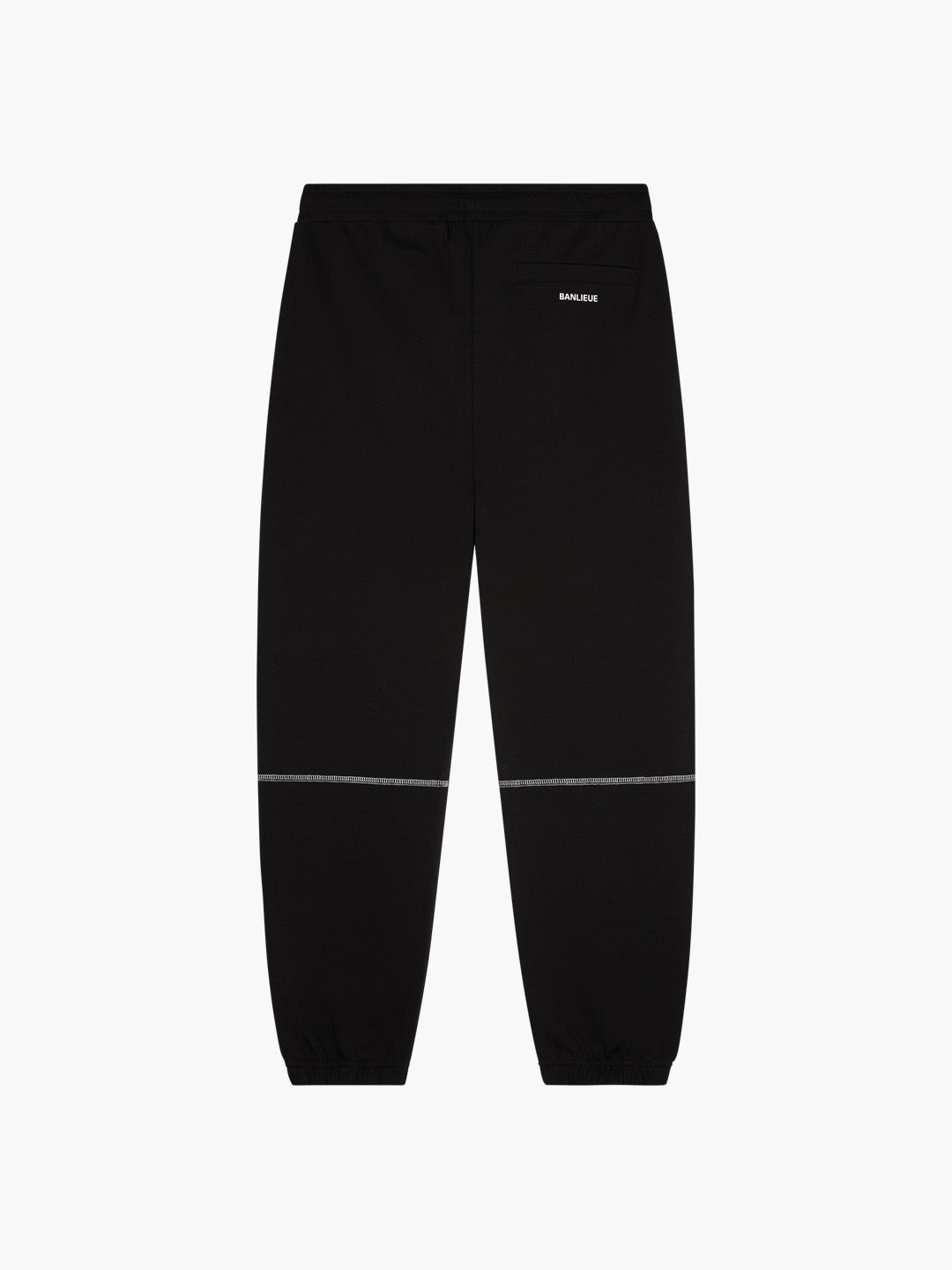 CONTRAST STITCH SWEATPANTS | BLACK / WHITE
