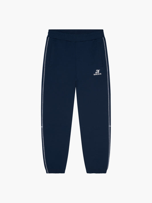 CONTRAST STITCH SWEATPANTS | NAVY / WHITE