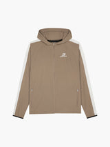 PERFORMANCE HOODED TRACKTOP | TAUPE