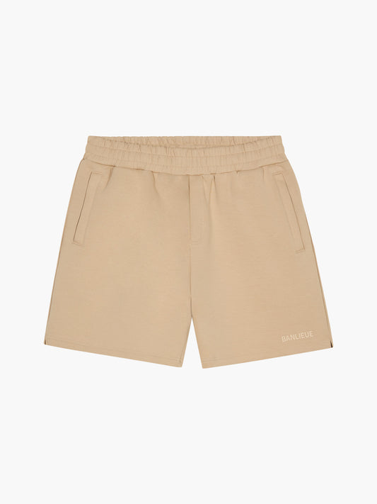 SCRIPT SHORTS | BEIGE