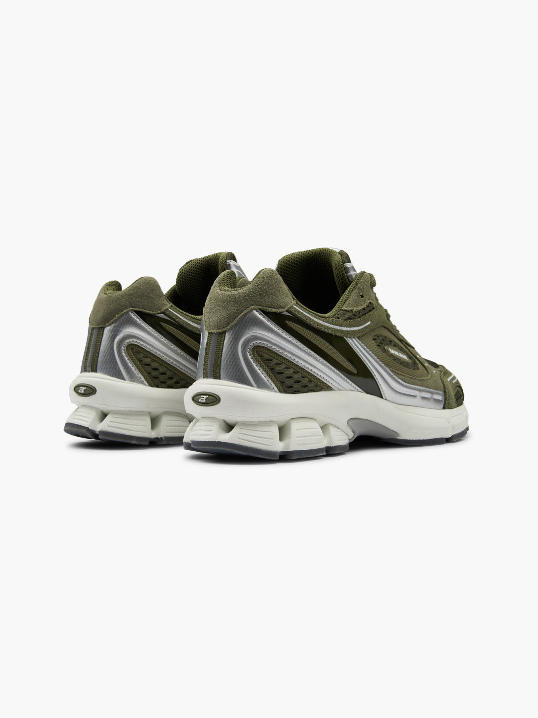 BANLIEUE SNEAKER (SUEDE) | OLIVE GREEN / METALLIC SILVER / CORE WHITE