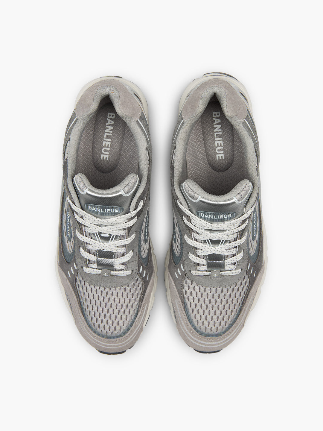 BANLIEUE SNEAKER (SUEDE) | CLOUD GREY / METALLIC SILVER / CORE WHITE