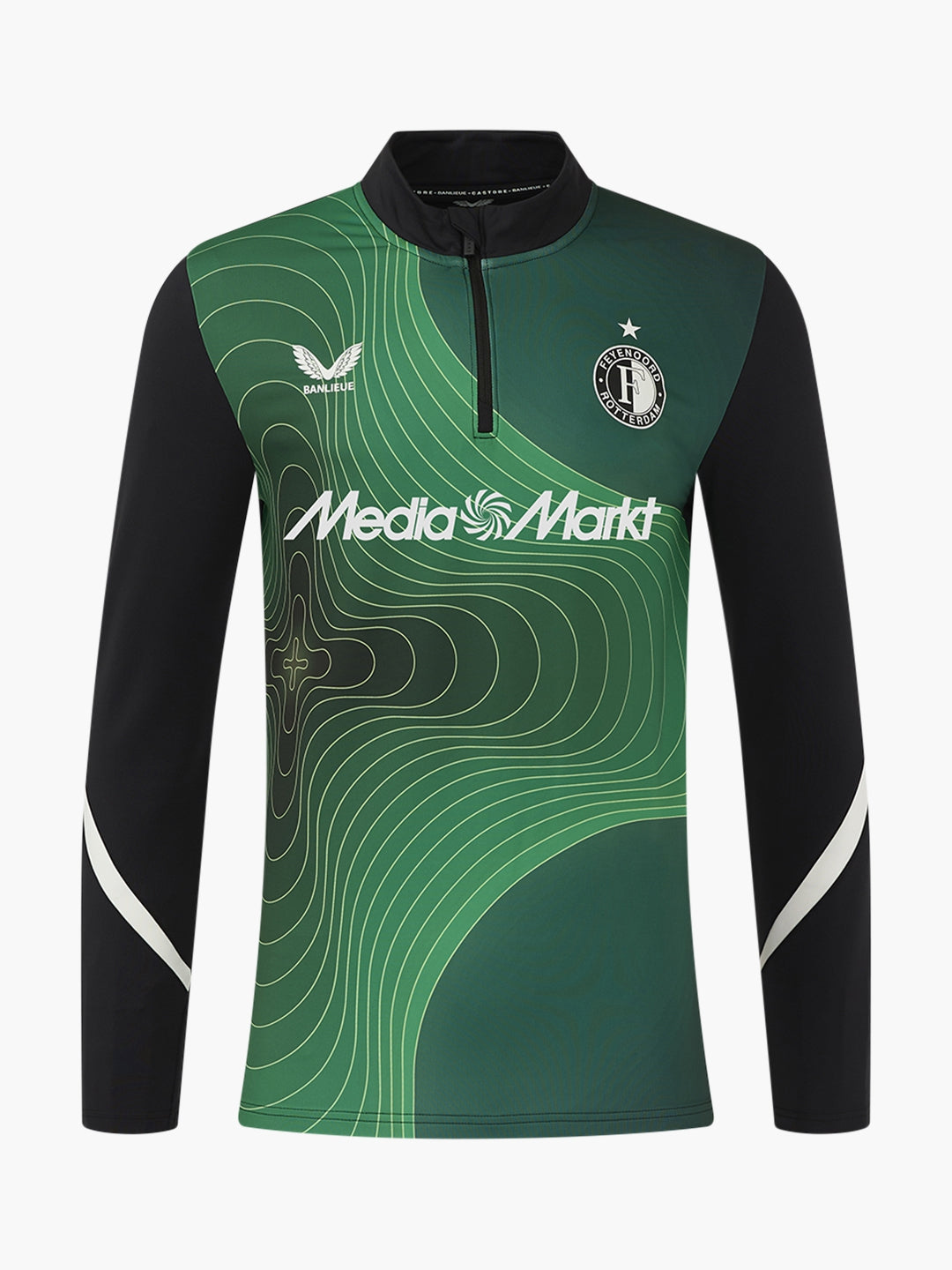 FEYENOORD THIRD MATCHDAY 1/4 ZIP MIDLAYER B | CAVIAR / BRILLIANT WHITE