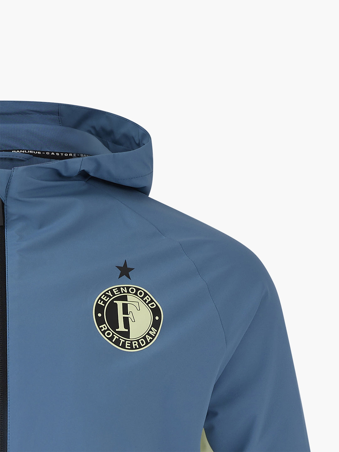 FEYENOORD PRO PLAYERS TRAINING RAIN JACKET | CORONET BLUE / LIME CREAM