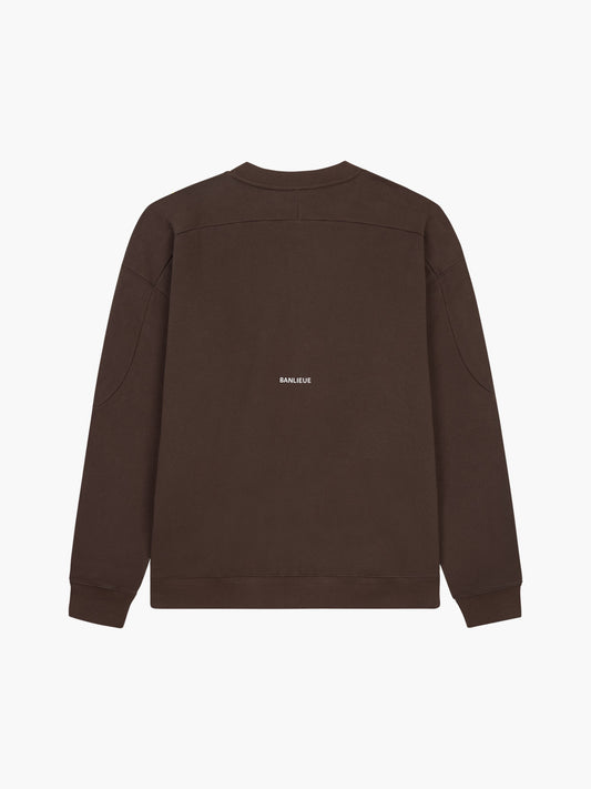UNIVERSITY SWEATER | BROWN / IVORY WHITE