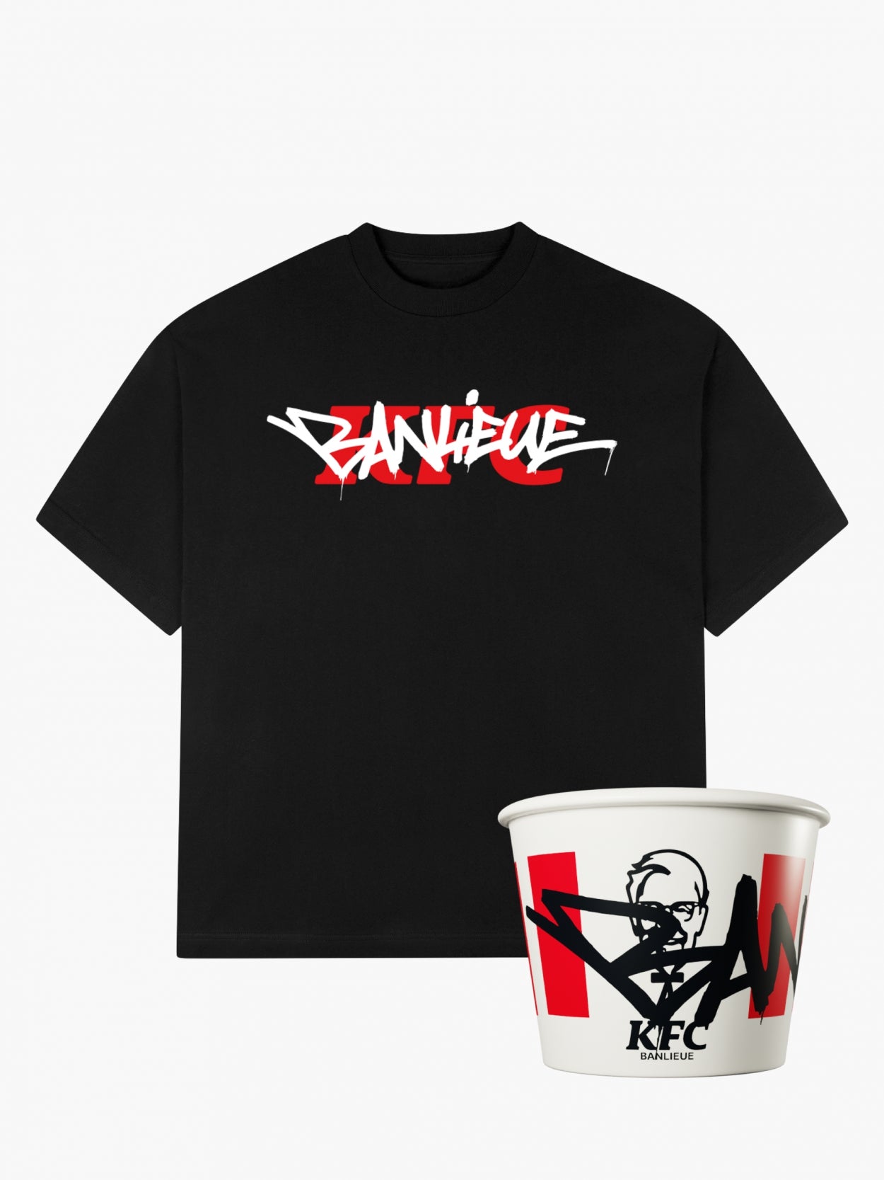 BANLIEUE + KFC T-SHIRT | BLACK