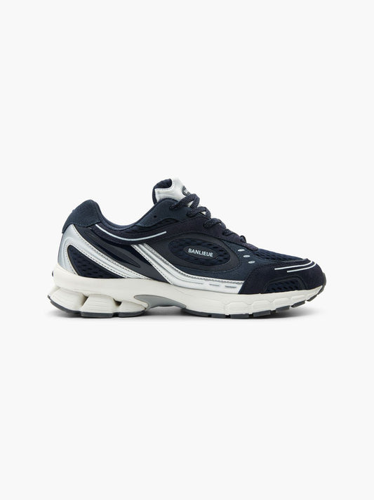 BANLIEUE SNEAKER (SUEDE) | NAVY BLUE / METALLIC SILVER / CORE WHITE