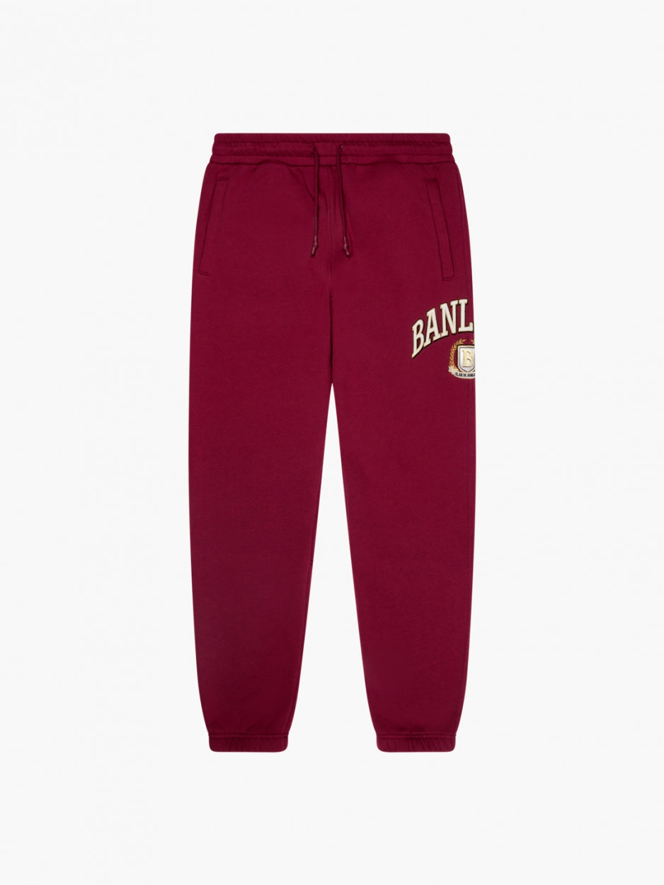 CREST SWEATPANTS | BURGUNDY