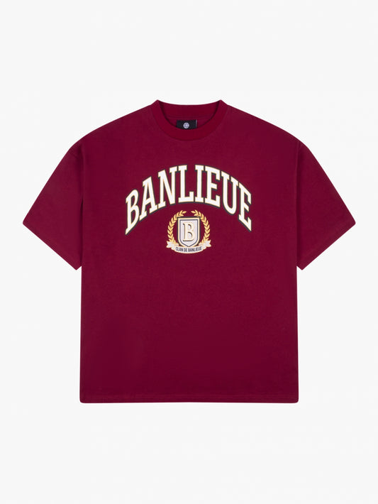 Crest T-shirt | Bordeaux