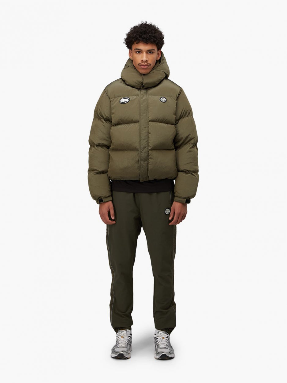 DEPT.22 Hooded puffer jacket khaki | BANLIEUE