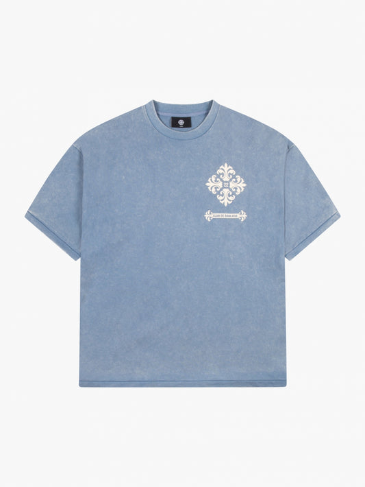Fleur de lis T-Shirt | Blau gewaschen